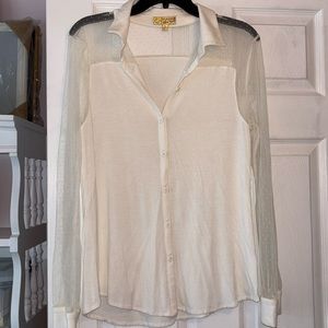 Vera Wang Button Up. Size Large